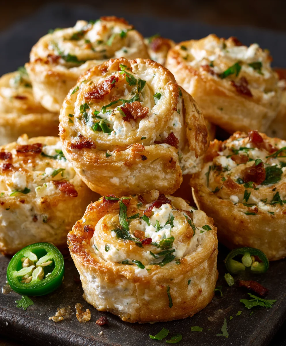 Easy Irresistible Jalapeno Popper Cream Cheese Pinwheels