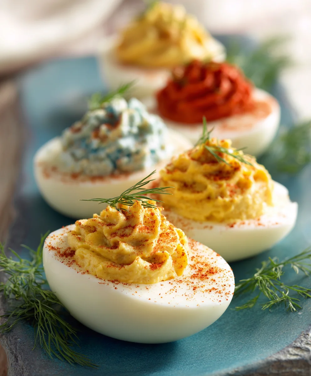 Vibrant Colored Deviled Eggs: Easy Party Appetizer