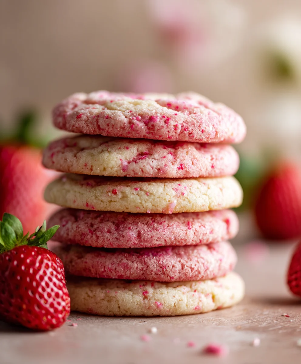 Deliciously Rich Double Strawberry Sugar Cookies Recipe