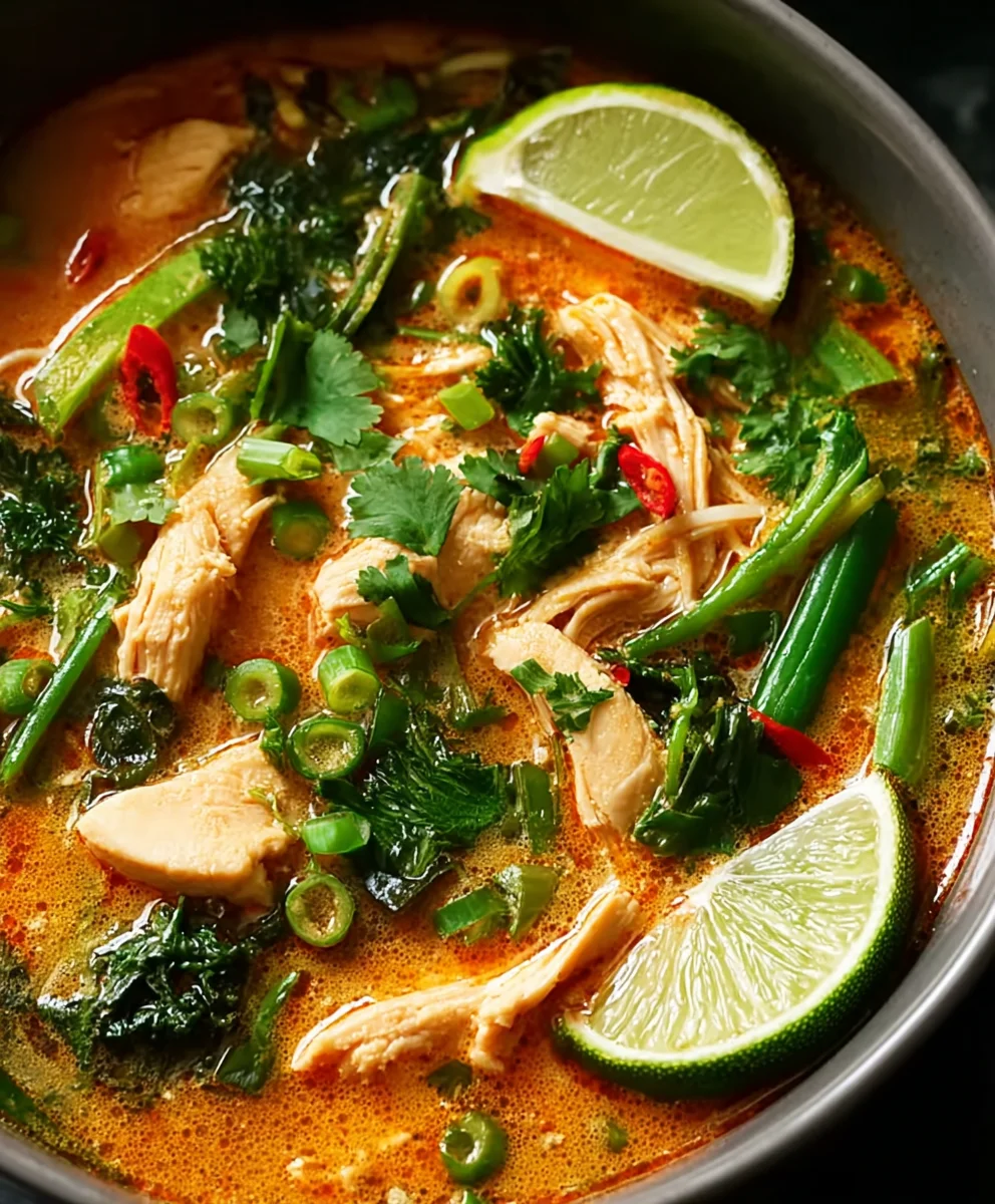 Delicious Thai Curry Chicken Soup Recipe with Coconut Milk