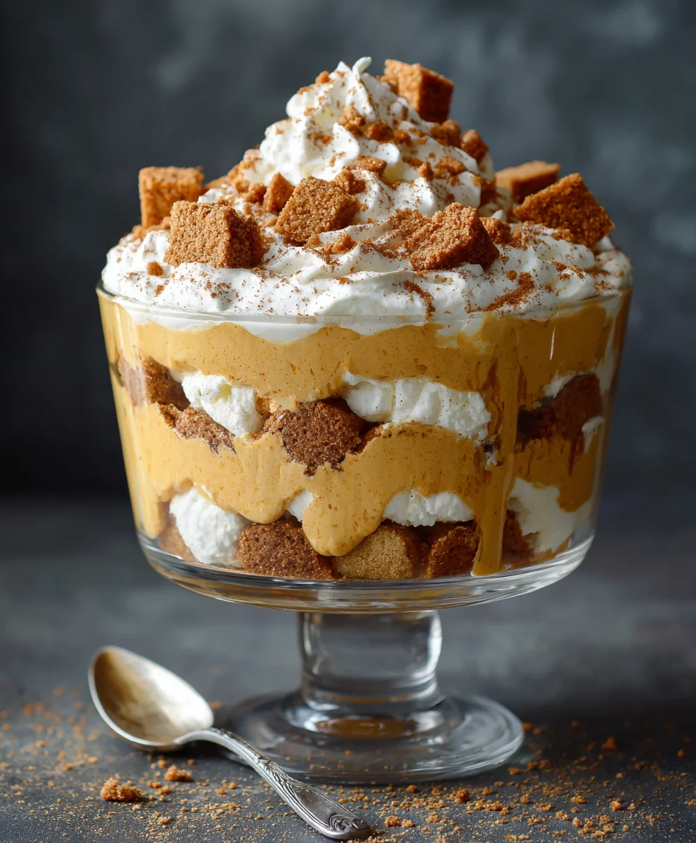 Easy No Bake Pumpkin Pie Cheesecake Trifle Recipe