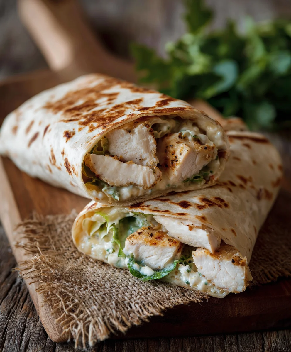 Easy Cheesy Garlic Chicken Wraps – Dinner Perfection!