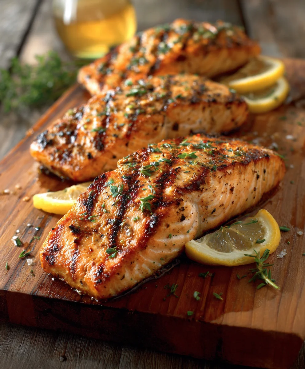 Simple & Delicious Grilled Salmon With Fresh Lemon Recipe