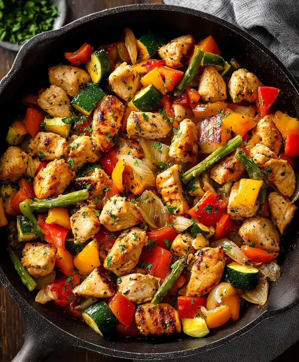 One-Pan Chicken & Veggies Skillet: Fast, Flavorful Meal!