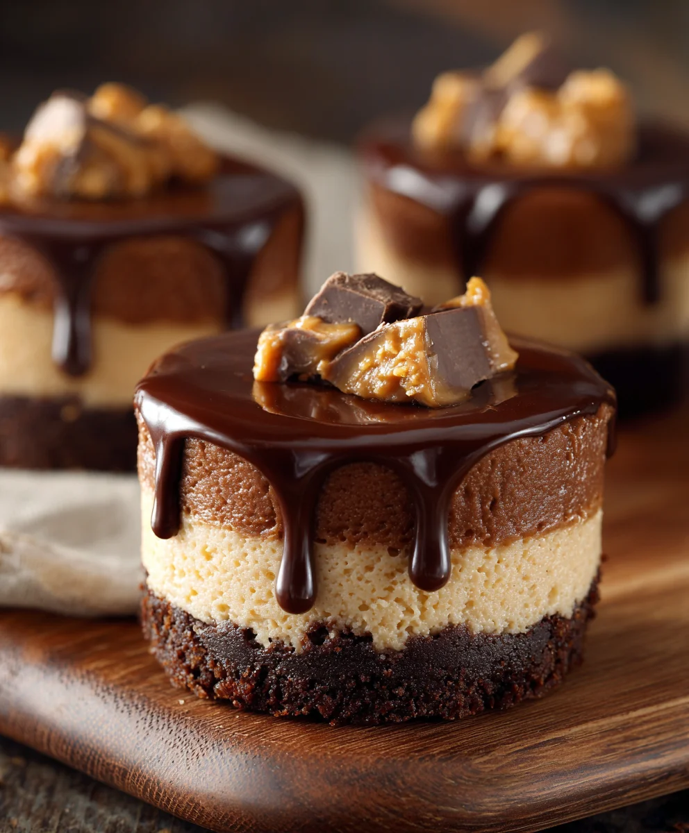Best Chocolate Peanut Butter Mini Cheesecakes - Quick Treat