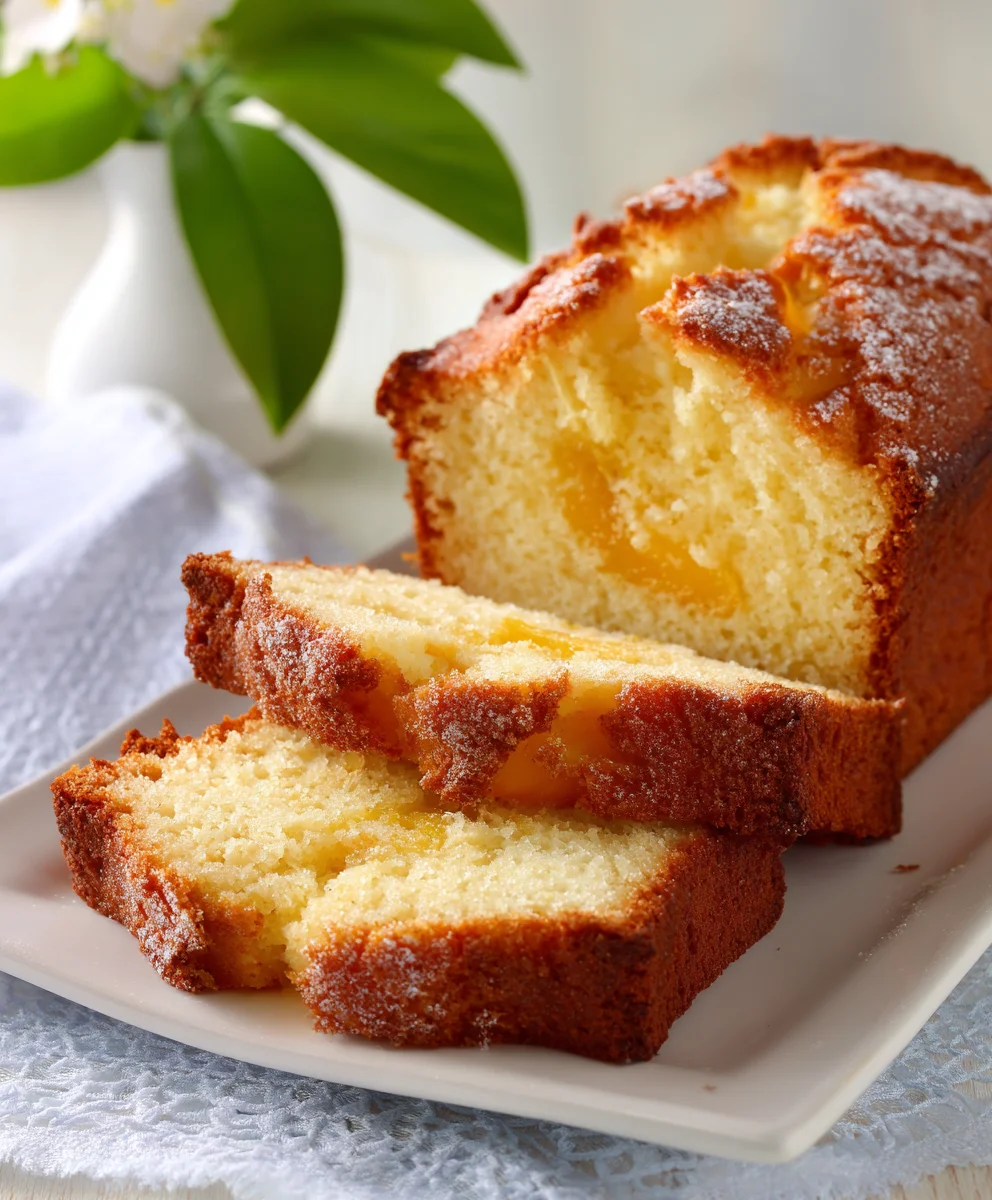 Sour Cream Peach Pound Cake: Easy, Moist, & Flavorful!