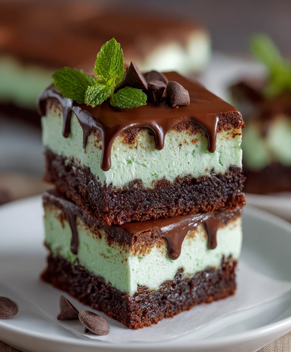 Mint Chocolate Chip Mousse Brownies: A Decadent Delight