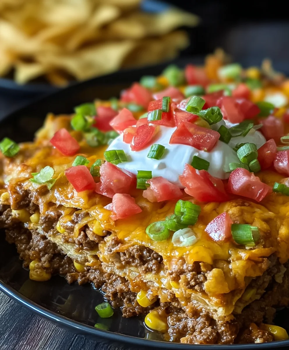 Ultimate Walking Taco Casserole w/ Beef - Family Favorite!