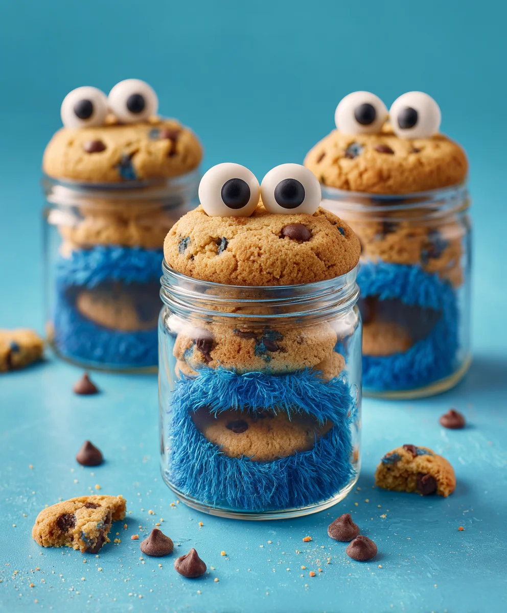 Cookie Monster Cake Jars: Fun & Easy Dessert Recipe!
