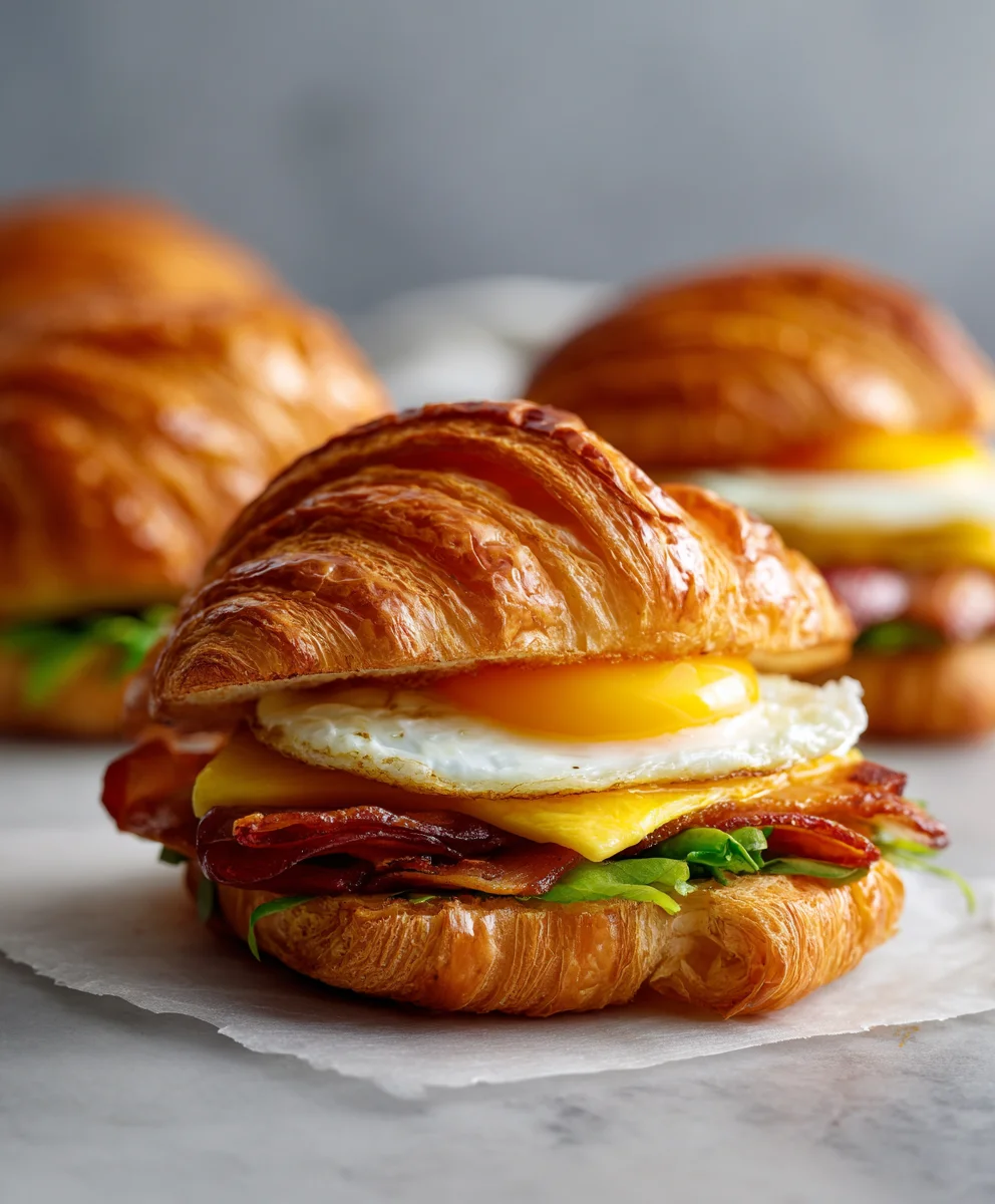 Breakfast Croissant Sandwiches: Easy & Delicious Recipe!