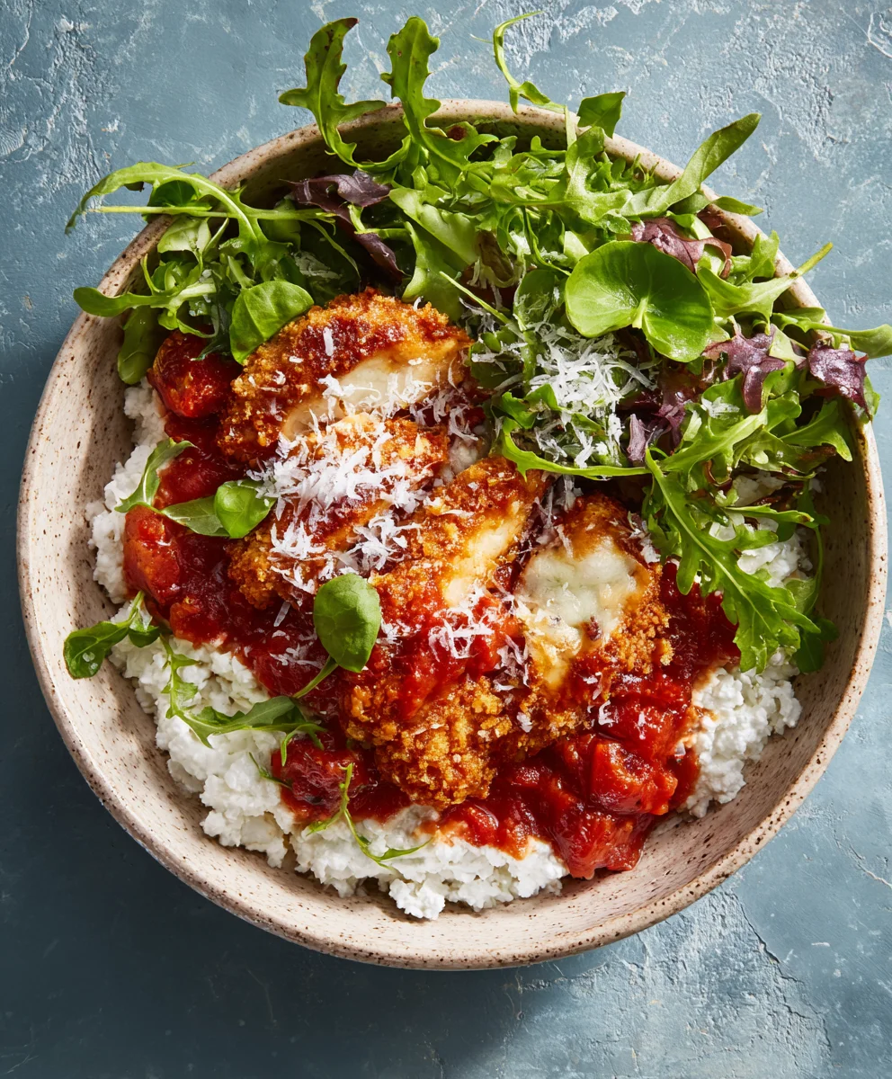 Chicken Parm Cottage Cheese Bowl: Easy, Healthy Dinner!