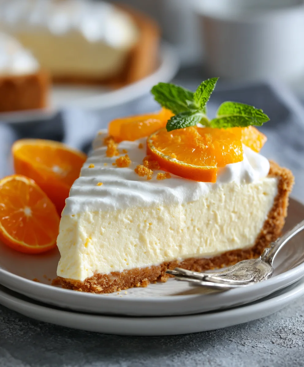 No-Bake Orange Creamsicle Pie – Refreshing Summer Dessert