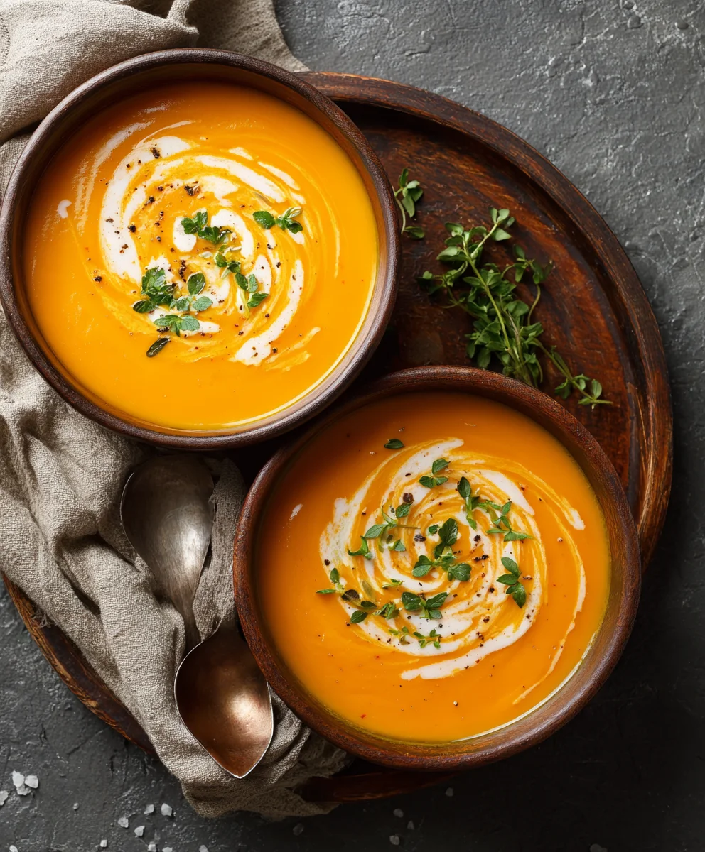 Creamy Butternut Squash Sweet Potato Soup – Healthy & Flavorful