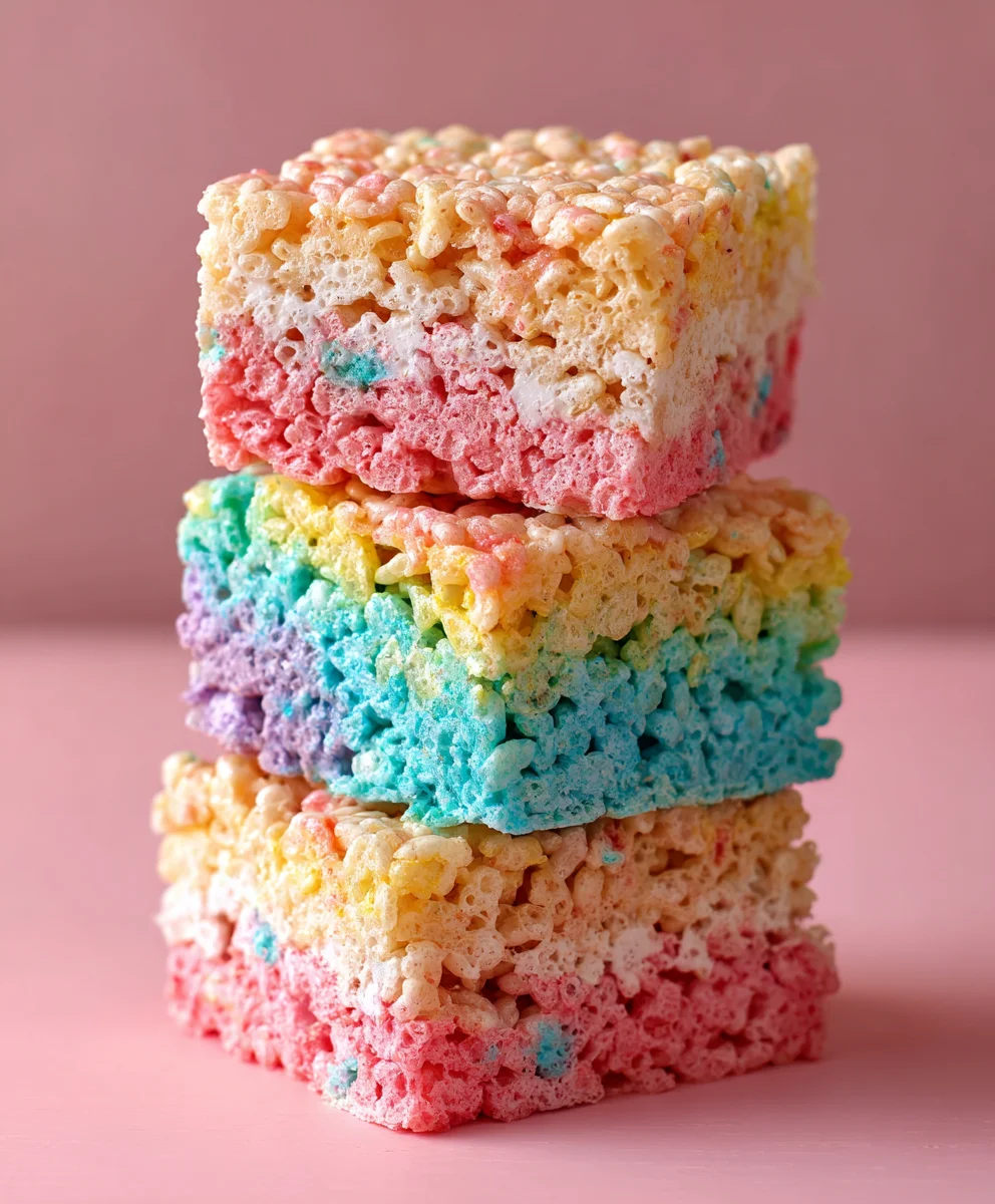 Easy Rainbow Rice Krispie Treats: Vibrant, Fun & Delicious!