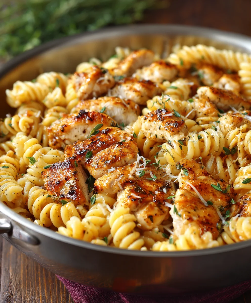 Garlic Parmesan Chicken Pasta: Quick & Flavorful Meal