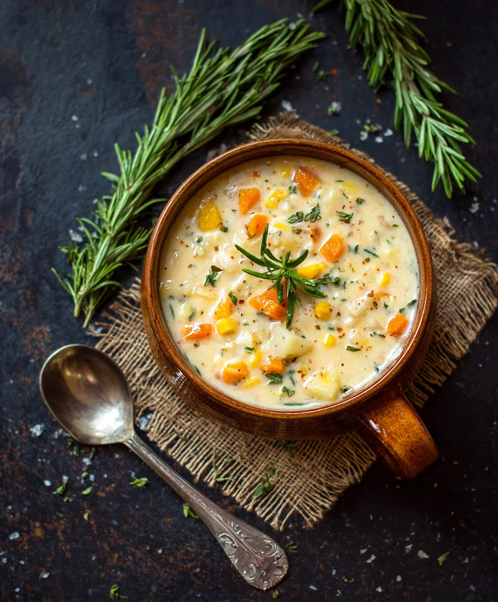 One Pot Creamy Vegetable Soup: Easy & Delicious Dinner!