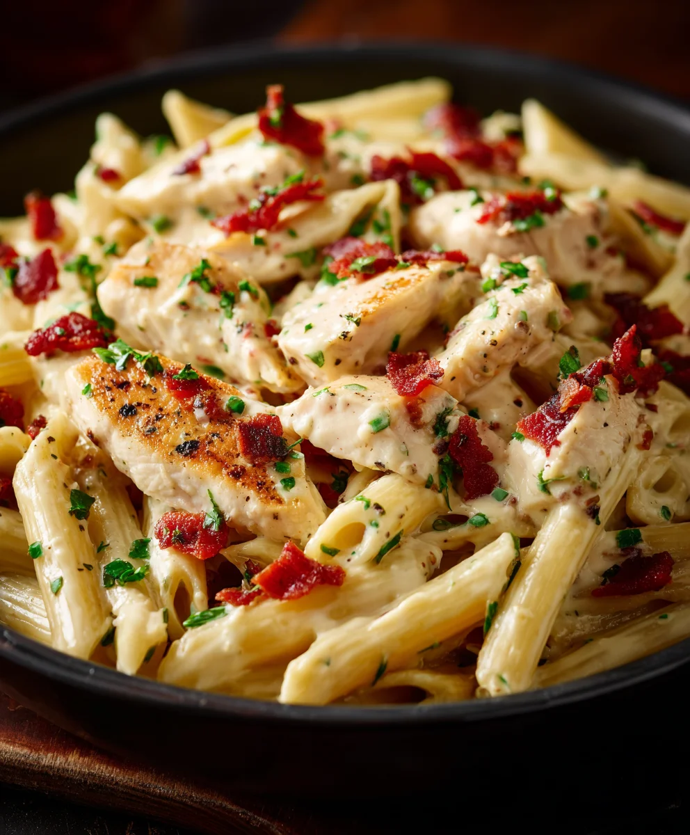 Best Chicken Beef Bacon Ranch Pasta - Quick & Delicious