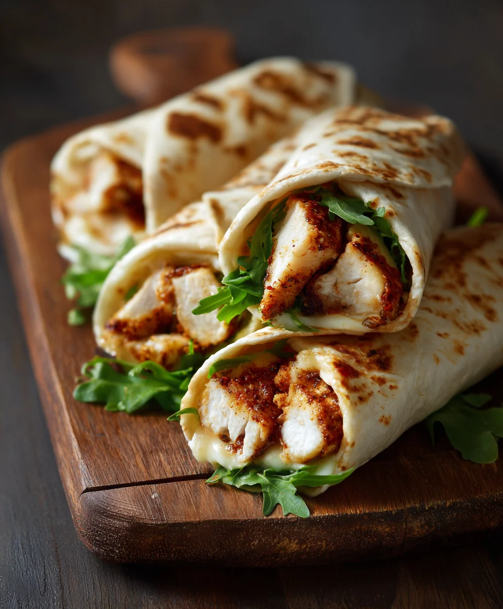 Amazing Cheesy Garlic Chicken Wraps for a Quick Dinner