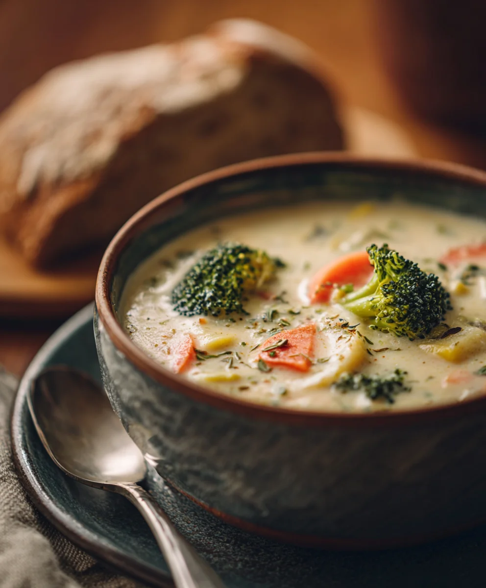 One Pot Creamy Vegetable Soup Recipe - Easy & Healthy!